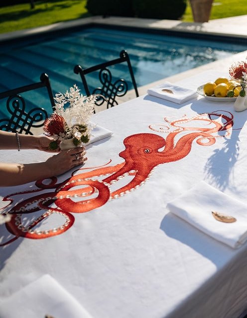 Octopus tablecloth 2